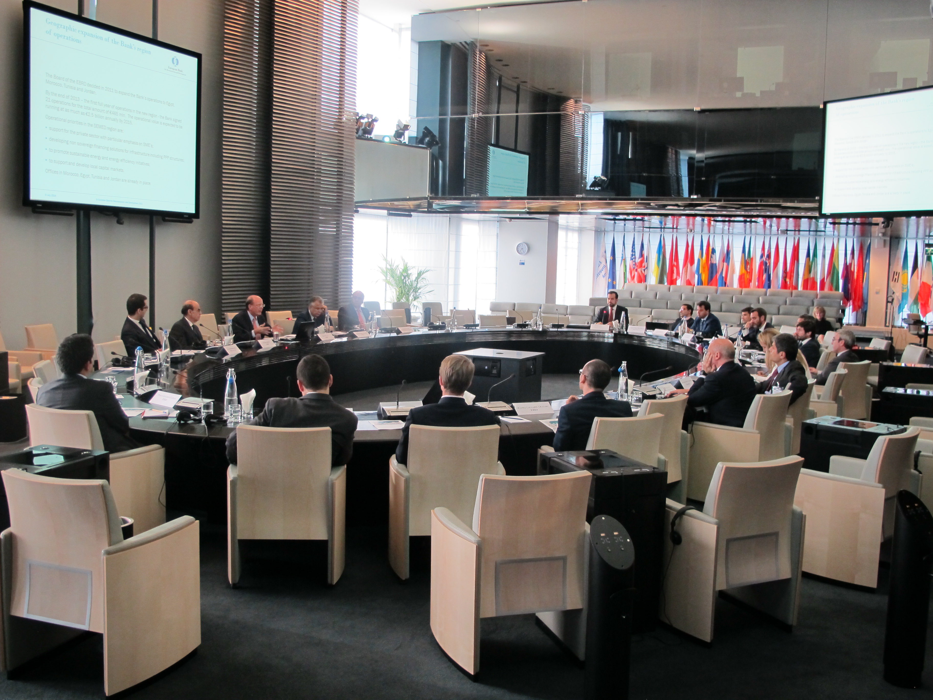 The meeting took place at the EBRD great room